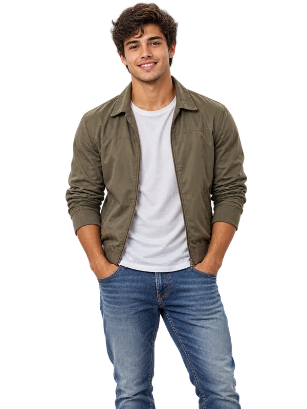 Retrato recortado de um jovem homem